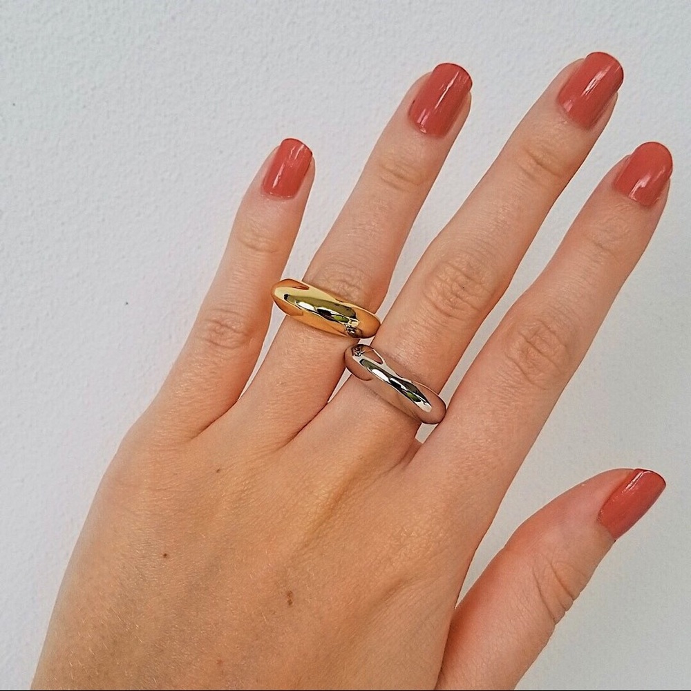 Silver & Gold Dome Ring